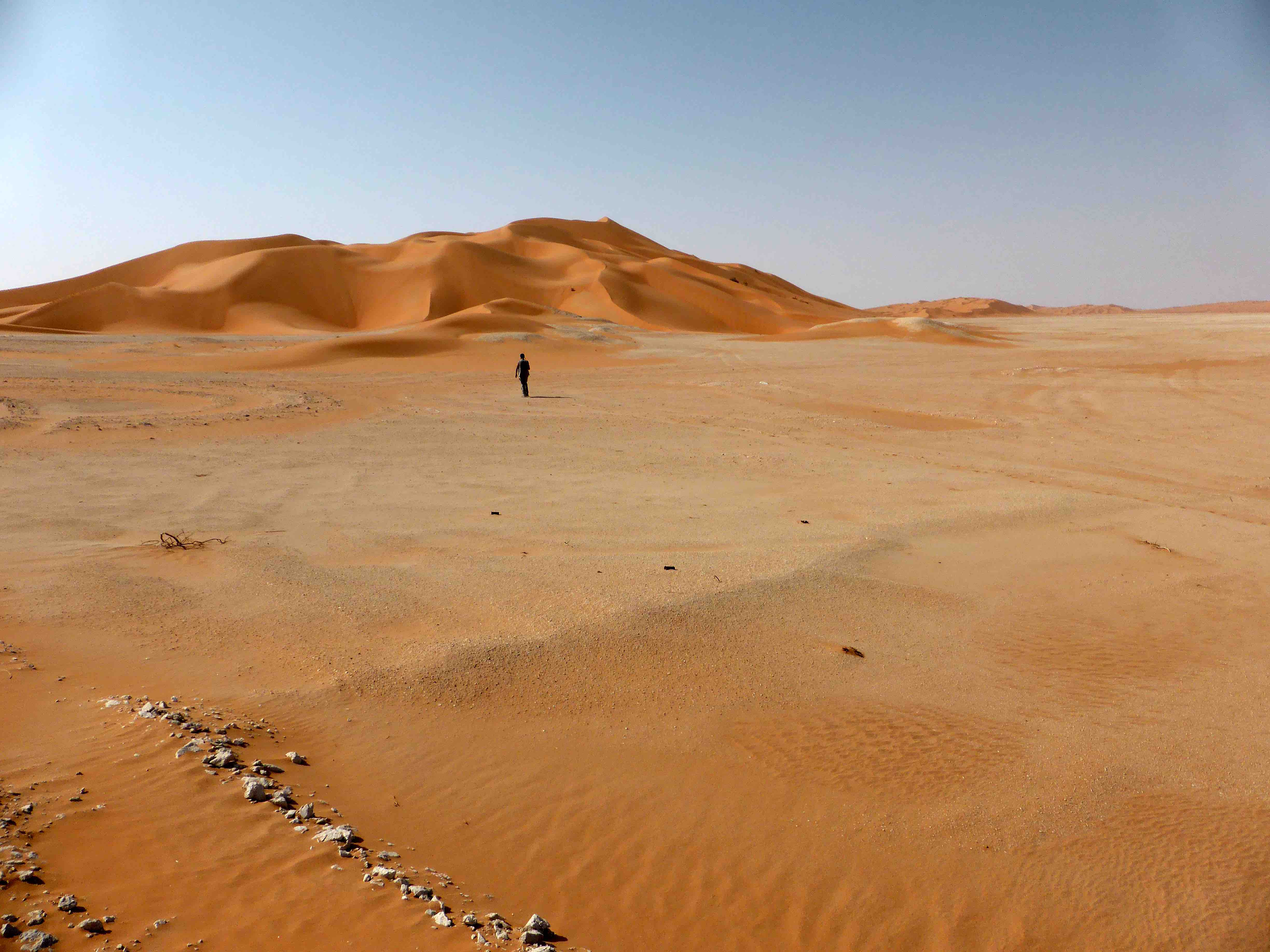 Salvador Carranza durant una campanya a la tardor del 2013 al Rub’ al Khali, considerat el desert de dunes més gran del mon.. Crèdit: Salvador Carranza.